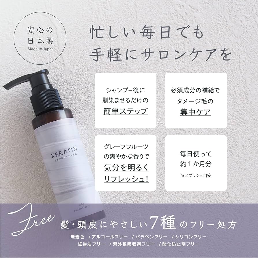 Amazon.co.jp: Natural Keratin Keratin Solution Keratin